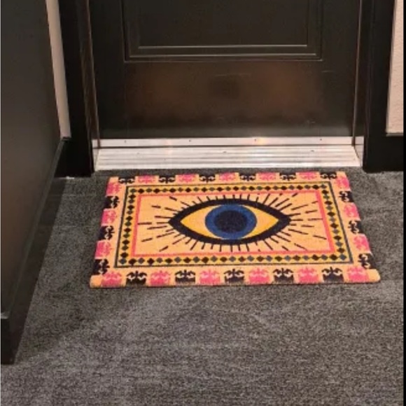 👁️EYE DOOR MAT👁️ Spirit Eye Coir Evil Eye Door Mat Home Decor NWT - Picture 4 of 6